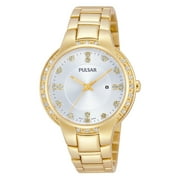 Pulsar PJ2014 Womens Gold-Tone Stainless Steel Date Quartz Dress Watch