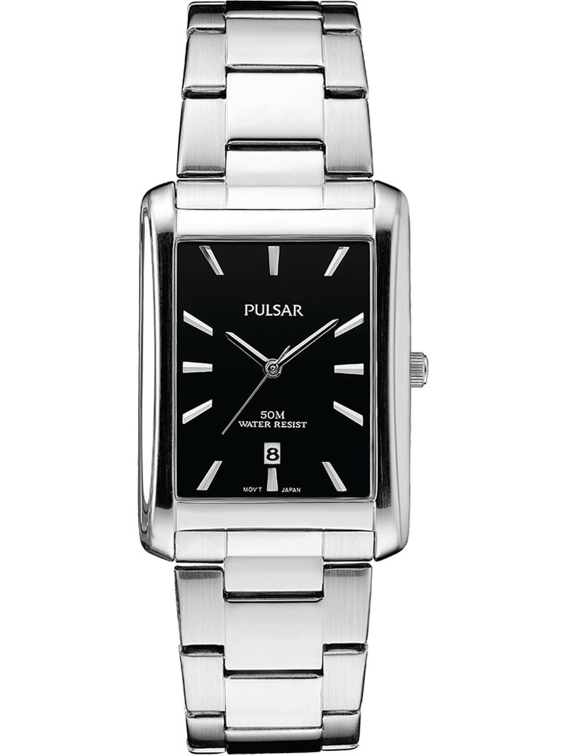 Pulsar Pg8267 Unisex Silver Stainless Steel Band Black  display picture 2