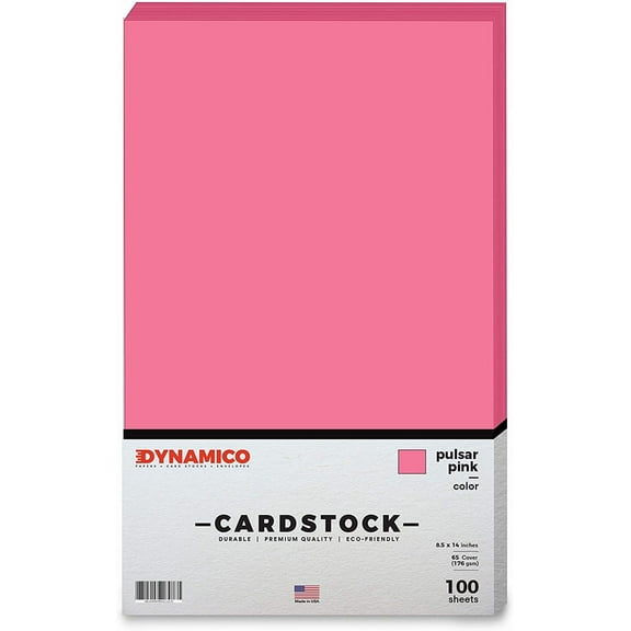 Pulsar Pink 8.5 x 14" Cardstock Paper - Legal/Menu Size - for Cards and Stationery Printing