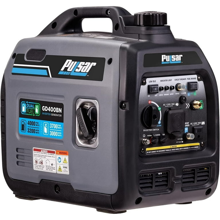 Pulsar 4000W Dual Fuel Portable Inverter Generator, Super Quiet