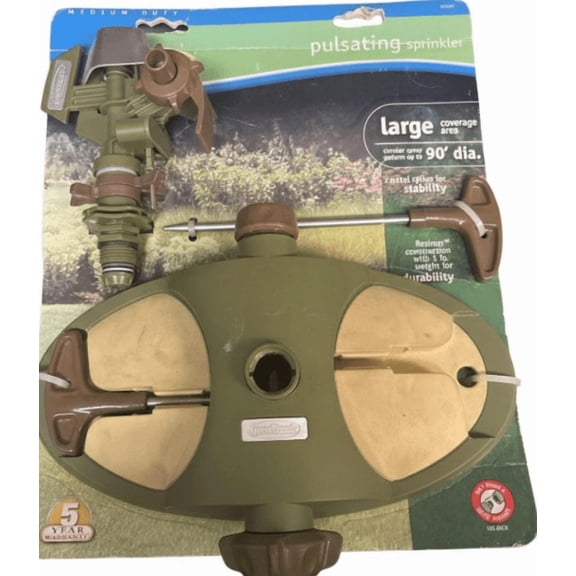 Pulsating Lawn Sprinkler with Large Coverage Area, Adjustable Garden Water Sprinkler