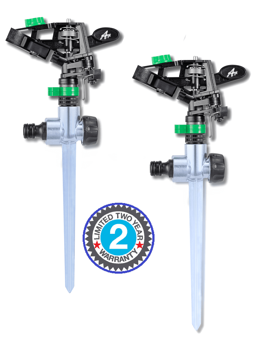 Pulsating Sprinkler for Yard, Lawn, Garden 80-5800 Sq.ft Coverage, (2) Pack, by APT