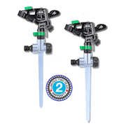Pulsating Sprinkler for Yard, Lawn, Garden 80-5800 Sq.ft Coverage, 2 Pack, by APT