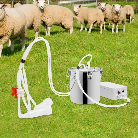 Pulsation Cow Milking Machine, Electric Cow Milker, Milking Machine with Stainless Steel Bucke
