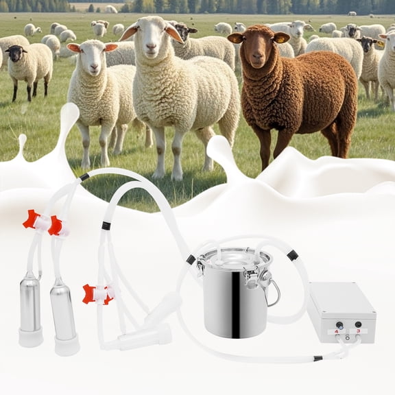 Pulsation Cow Milking Machine, Electric Cow Milker, Milking Machine with Stainless Steel Bucket