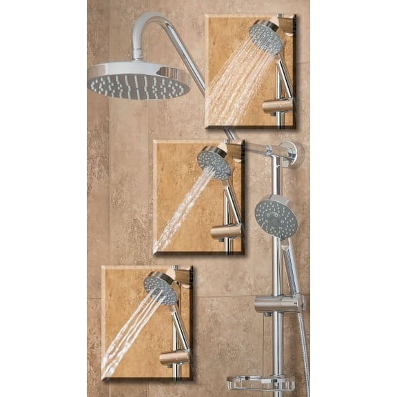 Pulse 1011-CH Kauai II Shower Head Set - Chrome Finish