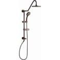thumbnail image 1 of Kauai III 8-in Rain Showerhead Shower System with Slide Bar and Integrated Soap Dish Oil Rubbed Bronze, 1 of 8