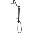 thumbnail image 1 of Kauai III 8-in Rain Showerhead Shower System with Slide Bar and Integrated Soap Dish Matte Black 1.8 GPM, 1 of 7
