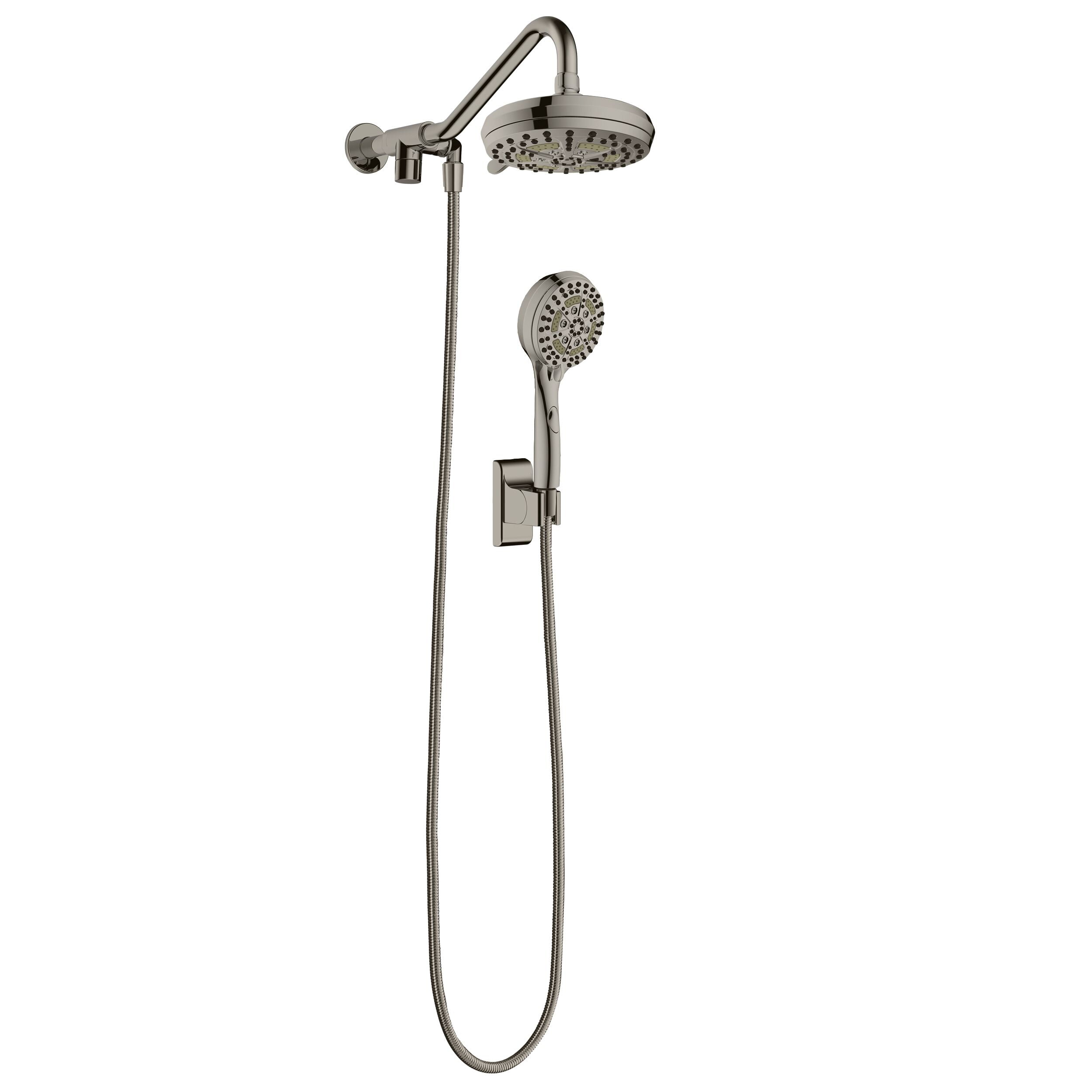 Brushed Nickel Multi-Function Handheld Rain Shower System