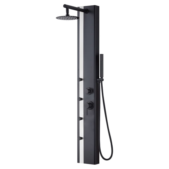 PULSE ShowerSpas Stainless Steel Brushed Shower Panel 1060MB-SSB-1.8GPM