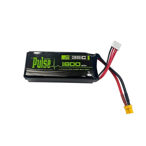 PULSE 1600mAh 35C 11.1V 3S Lipo Battery - XT30 connector