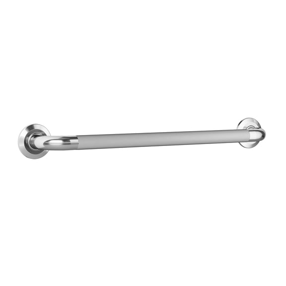 ErgoSafetyBar 24-in Ergonomic Soft Grip 32mm Diameter ADA Compliant 500 lb Weight Capacity Polished Stainless Steel