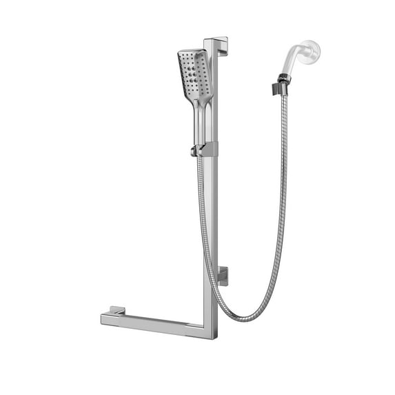 Seville Slide Bar Right in Polished Stainless Steel