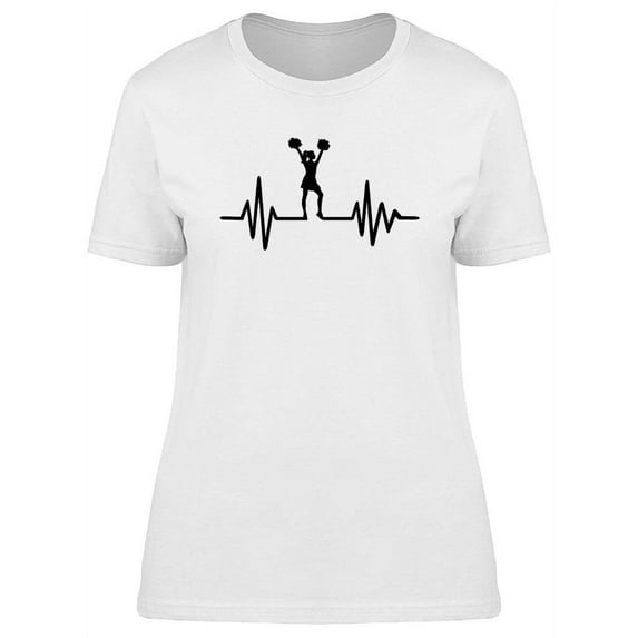 Pulse Line With Cheerleader T-Shirt Women -Image by Shutterstock, Female Large