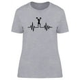 thumbnail image 1 of Pulse Line With Cheerleader  T-Shirt Women -Image by Shutterstock, Female Medium, 1 of 2