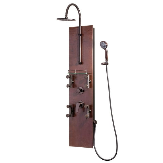 PULSE ShowerSpas Hammered Copper ORB Shower Panel - Mojave ShowerSpa