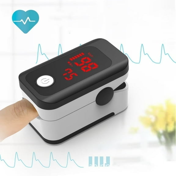 Pulse Oximeter Blood Oxygen Saturation Monitor Finger High Accuracy Monitor for Children Adults with LED Display,Batteries and Lanyard