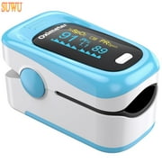 Pulse Oximeter with Fast & High-precision SpO2 Measurement, Blood Oxygen Saturation & Pulse Rate Monitoring, Rotatable OLED Screen with Large Fonts (Blue)