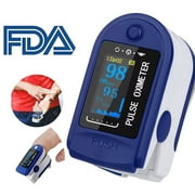 Pulse Oximeter,Finger Pulse Oximeter with OLED Display, Blood Oxygen Saturation Monitor Finger,Portable Oximeter with Lanyard