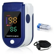 Fingertip Pulse Oximeter,Blood Oxygen Saturation Monitor with Heart Rate Tracker,Finger Pulse Oximeter with Lanyard