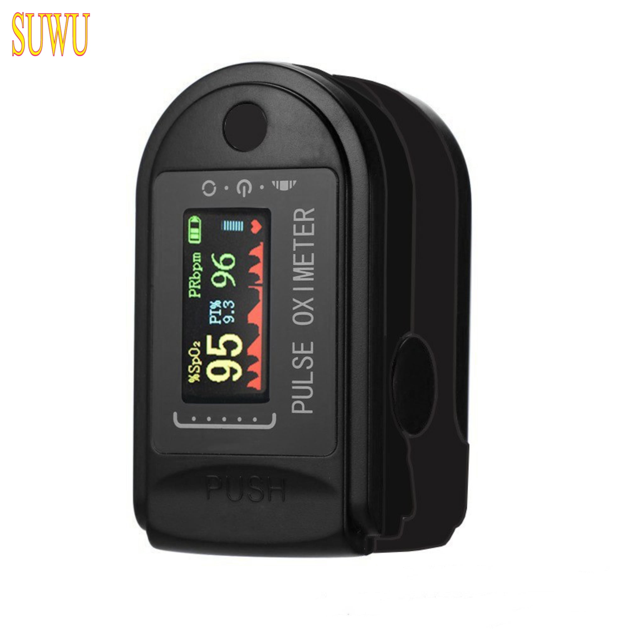 Pulse Oximeter Fingertip- Mini Oximeter Oxygen Saturation Monitor for Sports Use, with Auto Graph Display