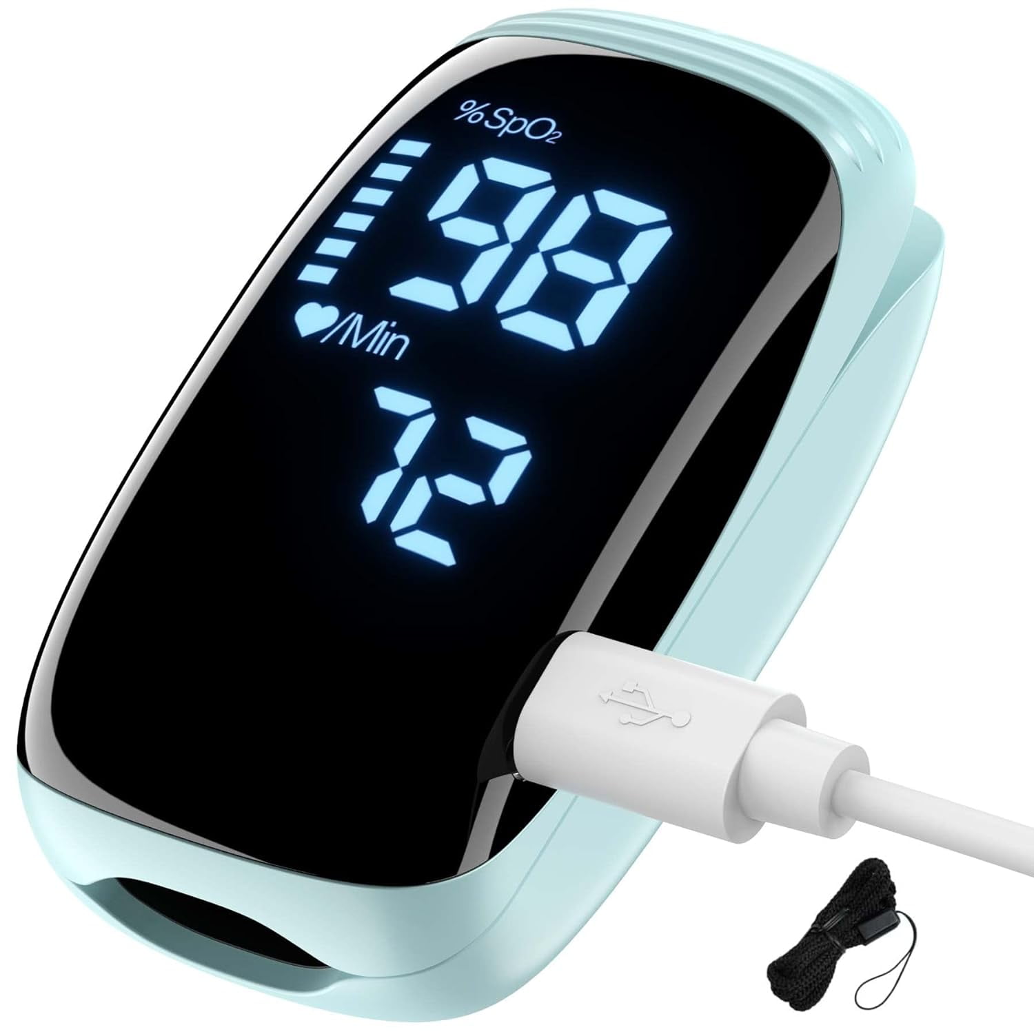 Rechargeable 500DL Pro Fingertip Pulse Oximeter Accurate SpO2 Reader