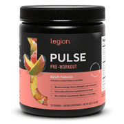 Legion Athletics Pulse Pre-Workout Supplement, Sour Mango, Naturally Sweetened With No Added Sugar, 350mg Caffeine, 20 Servings, High Performance Energy & Focus Powder