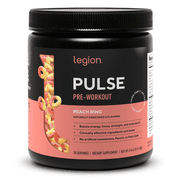 Legion Athletics Pulse Pre-Workout Supplement, Peach Ring, Naturally Sweetened With No Added Sugar, 350mg Caffeine, 20 Servings, High Performance Energy & Focus Powder