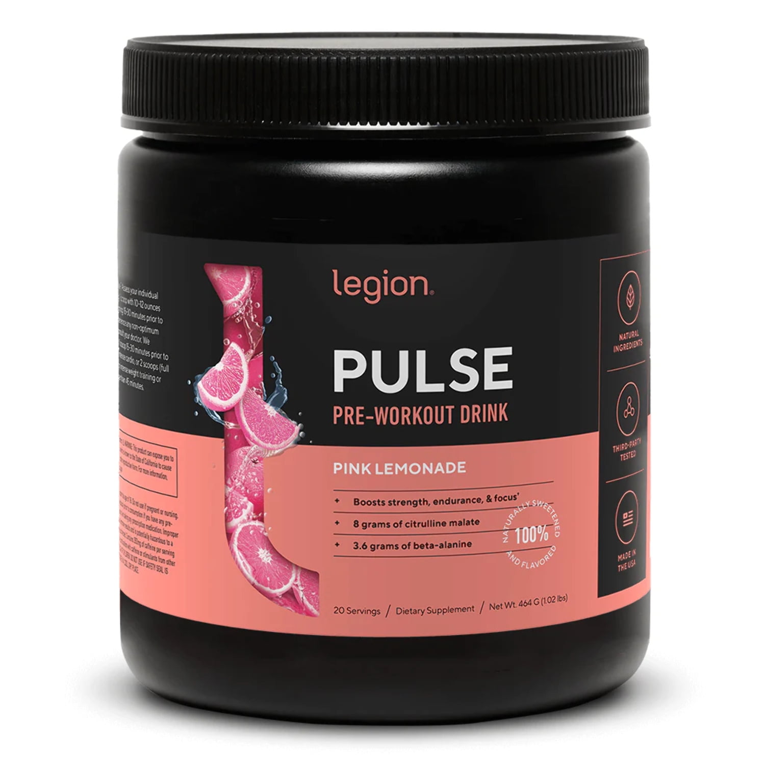 Pulse Preworkout Legion's Natural Energy and Muscle Building