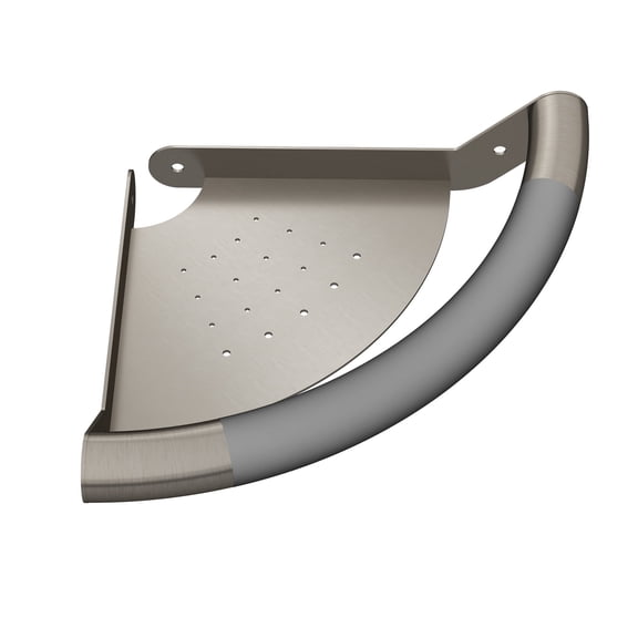 ErgoCornerBar Ergonomic Soft Grip 32mm Diameter ADA Compliant 300 lb Weight Capacity with Shelf Brushed Stainless Steel