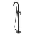 thumbnail image 1 of Highflow Freestanding Tub Filler with Swivel Spout and Handshower Matte Black, 1 of 4