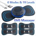 Pulse Tens Unit EMS Massager Back Full Body Muscle Stimulator Pain