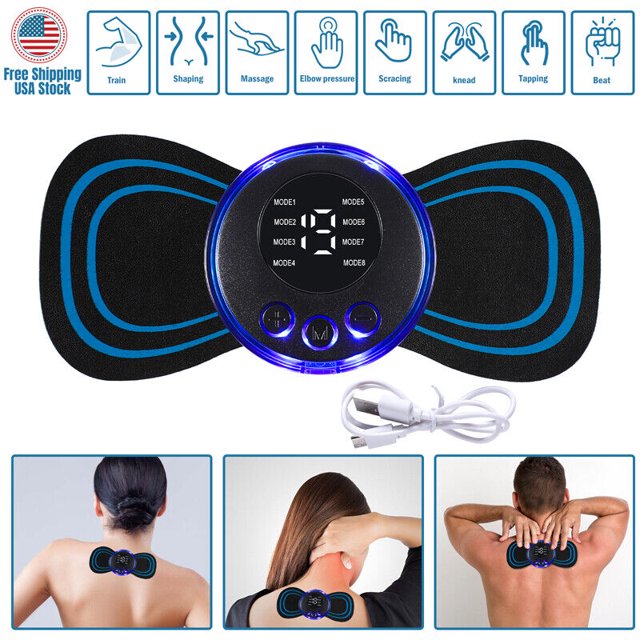 Pulse Tens Unit EMS Massager Neck Full Body Muscle Stimulator Pain