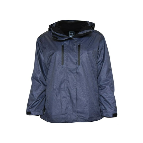 Pulse Women's Plus Extended Size 3in1 Zig Zag Boundary Snow Ski Jacket Coat 1X