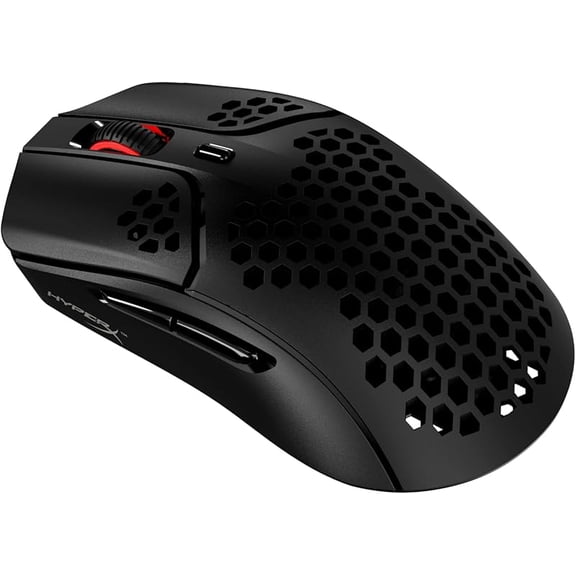 Pulsefire Haste – Wireless Gaming Mouse – Ultra Lightweight, 61g, 100 Hour Battery Life, 2.4Ghz Wireless, Honeycomb Shell, Hex Design, Up to 16000 DPI, 6 Programmable Buttons – Black, 4P5D7AA