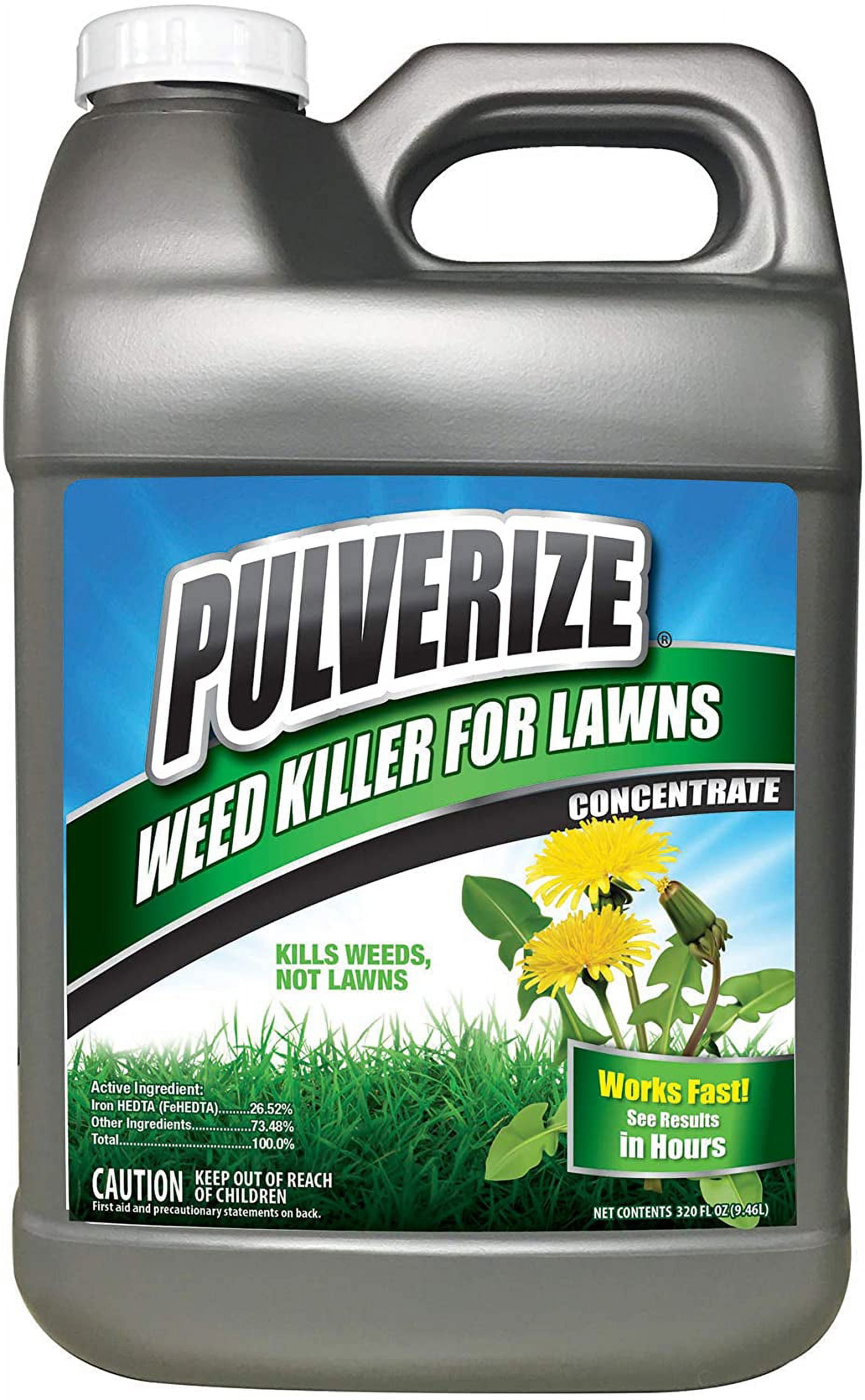 Pulverize Weed Killer Spray for Lawns - Safe on Grass - Fast Acting, Weed Killer -2.5 Gallon Concentrate