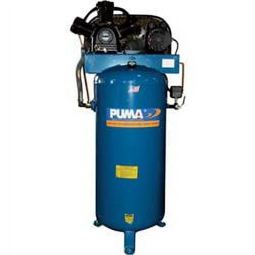Puma 305176 Belt- Drive Stationary Vertical Air Compressor - 60 gal Vertical, 5 HP - 18. 2 CFM - Model No.  PK7060VS