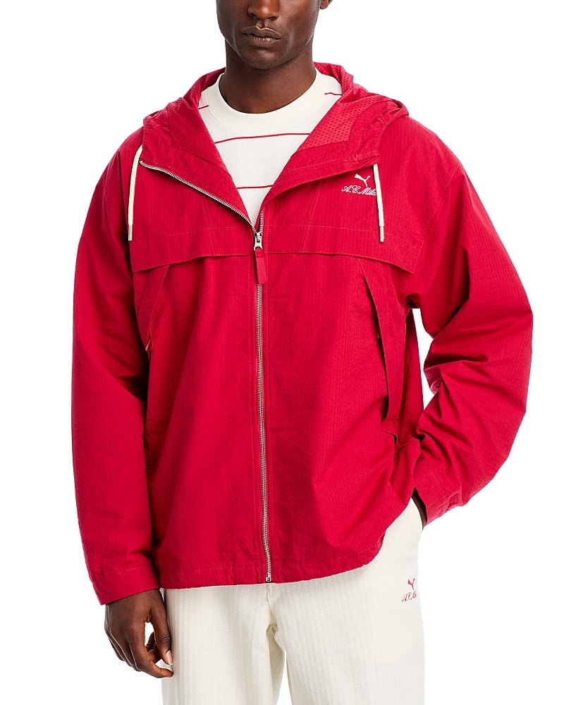 Puma A. C. Milan Mens Seersucker Full Zip Hooded Track