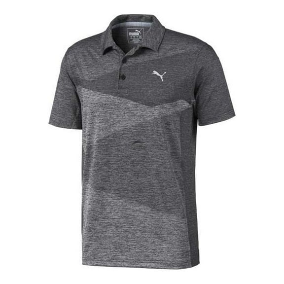 Puma ALT JACQUARD POLO BLK HEATHER - S