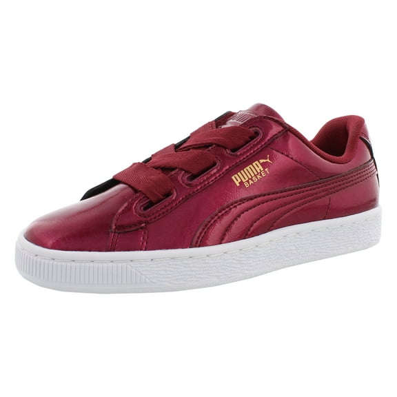 Puma Basket Heart Glam GS Boys Shoes Size 4, Color: Tibetan Red