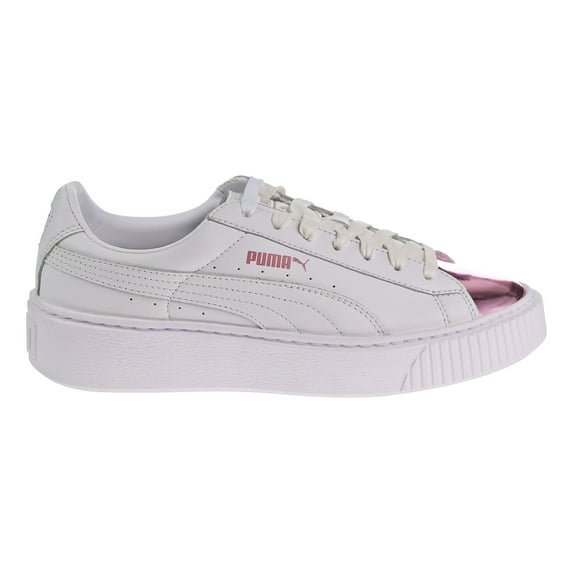 Puma Basket Platform Metallic Women's Shoes White/Lilac Snow 366169-04