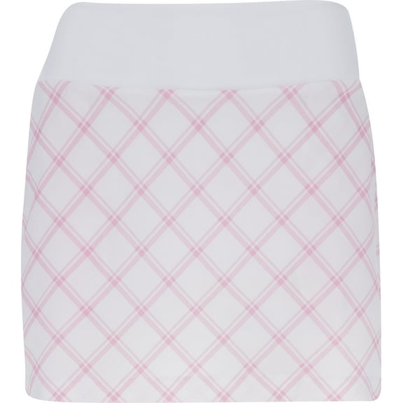 Puma Blake Plaid White Glow/Pink Icing Skort Women XL