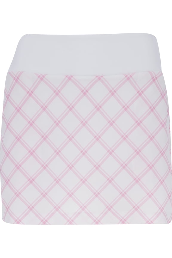 Blake Plaid White Glow/Pink Icing Skort Women XL