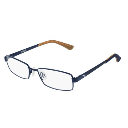 Puma Blue Rectangle Rimless Metal Junior Eyewear 49mm PJ0012O 008