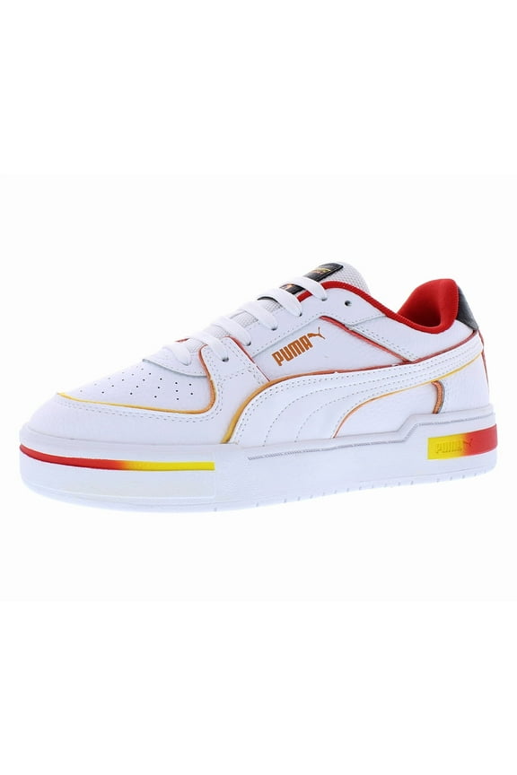 CA Pro Flames Mens Shoes Size 11, Color: Puma White/High Risk Red