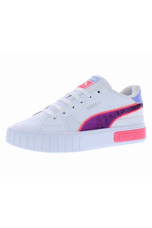 Cali Star Glitzy PS Girls Shoes Size 3, Color: Puma White/Purple/Orchid
