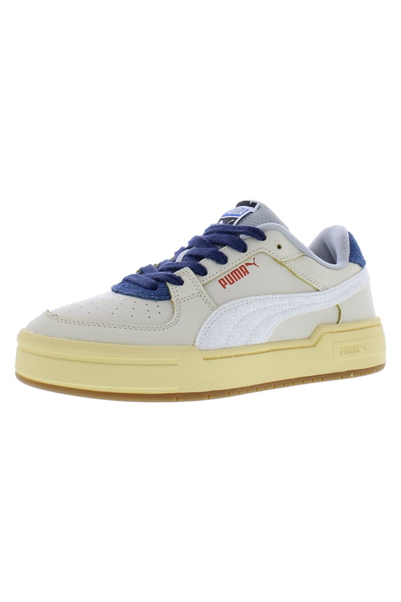 California Professional N & T Leather GS Boys Shoes Size 6.5, Color: Snow/White/Persian Blue