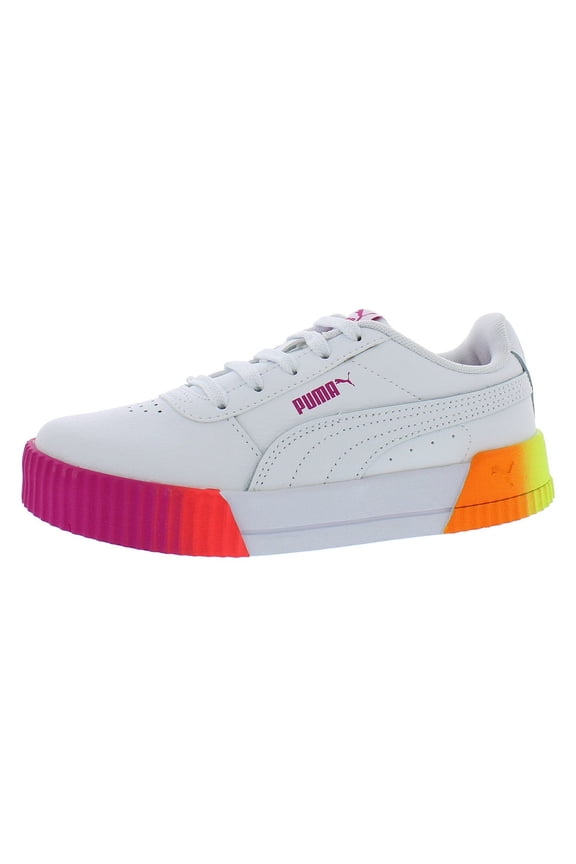 Carina Neon Fade Girls Shoes Shoes Size 3, Color: White/Pink