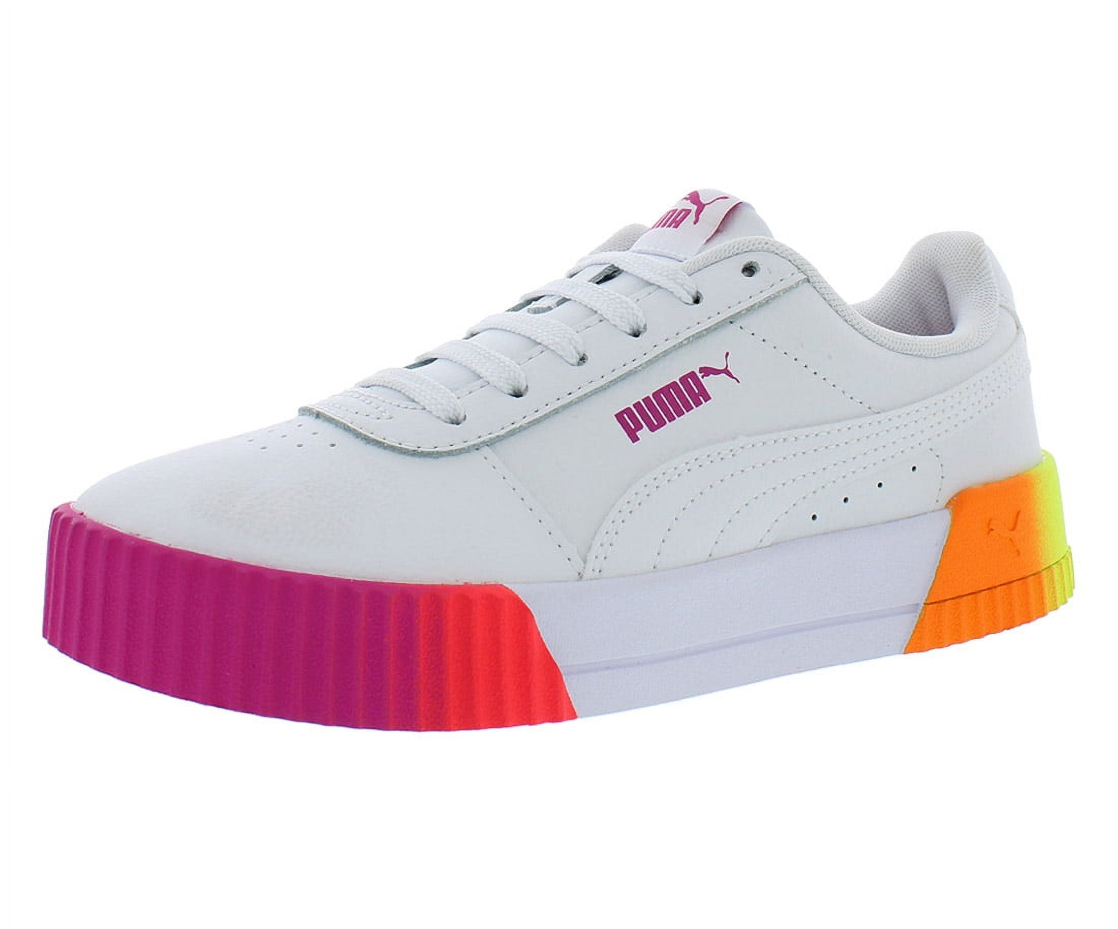 Puma Carina Neon Fade Girls Shoes Size 6, Color: White/Pink Puma Carina Neon Fade Girls Shoes Size 6, Color: White/Pink