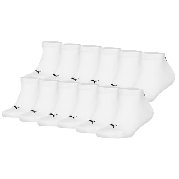 Puma Children Sneaker Socks, 12-Pack – Plain Sneaker 12P, Logo, Single Colour White 39-42